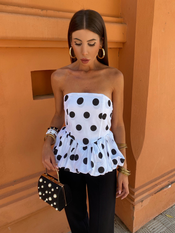 Neues Y2K-Tube-Top für Damen, das sexy Bubble-Top spleißt