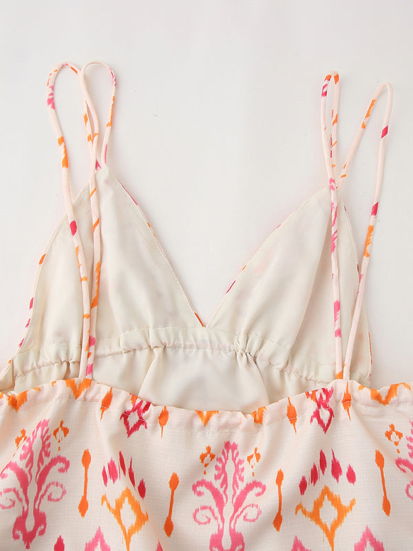 Camisole-Top mit V-Ausschnitt und Paillettenstickerei