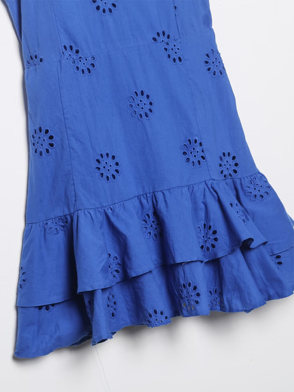 Kurzes Kleid mit mehrlagigem, verziertem Hohl-BH für Damen