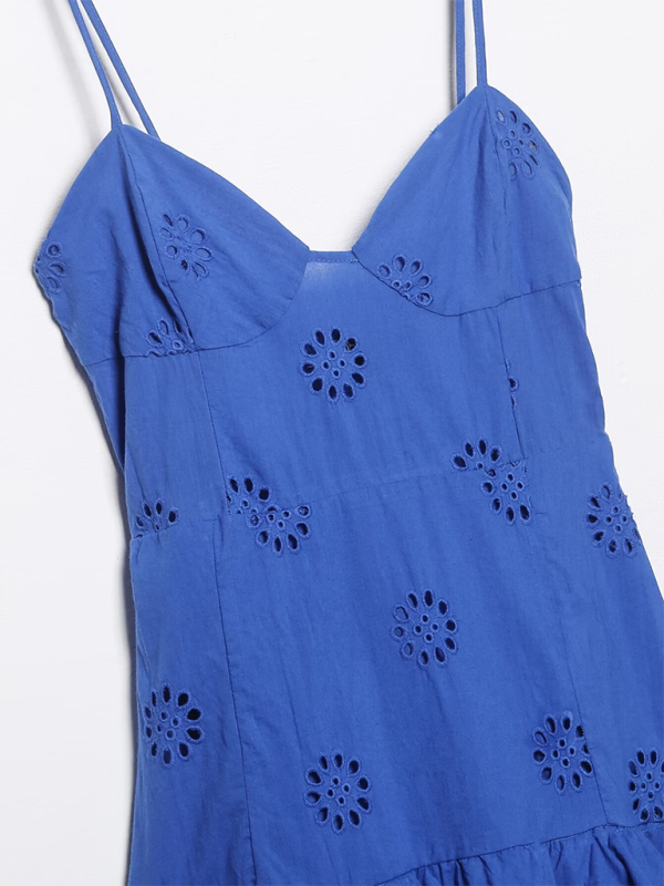 Kurzes Kleid mit mehrlagigem, verziertem Hohl-BH für Damen