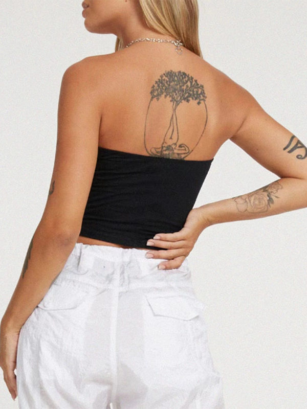 Sexy bauchfreies Top mit Street-Blumen-Print für Damen
