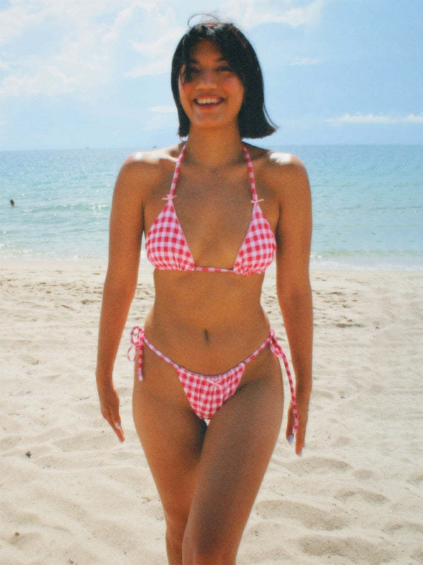 New style bikini sexy triangle soft bag drawstring bikini women&