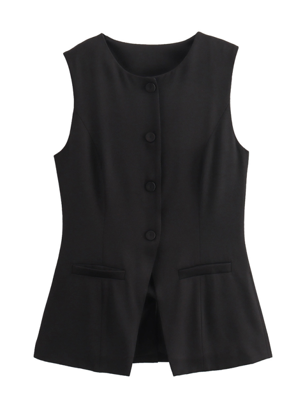 Damen casual neue V-ausschnitt einreiher dünne weste + shorts mode anzug