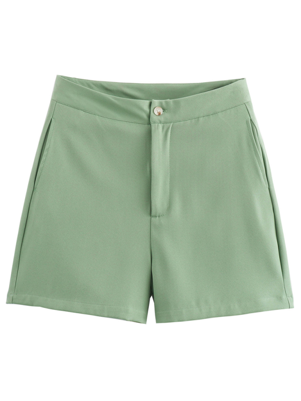 Damen casual neue V-ausschnitt einreiher dünne weste + shorts mode anzug