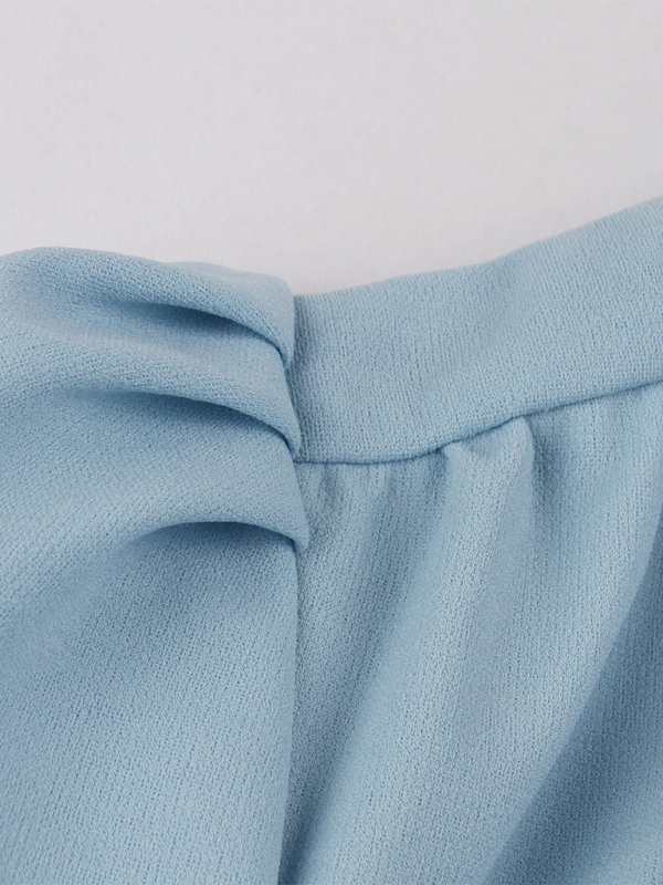 Einfarbiges Swingkleid mit Schnürung für Damen