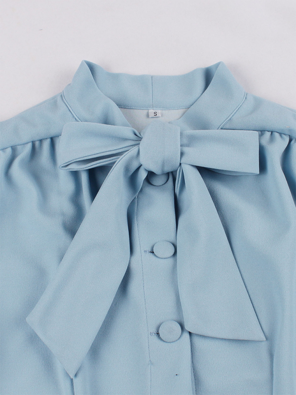Einfarbiges Swingkleid mit Schnürung für Damen