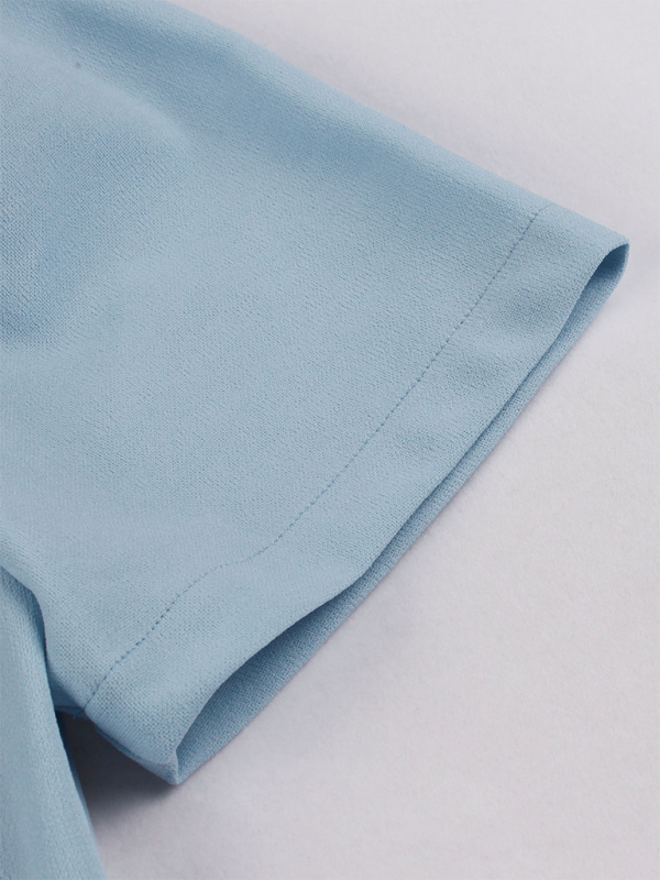 Einfarbiges Swingkleid mit Schnürung für Damen