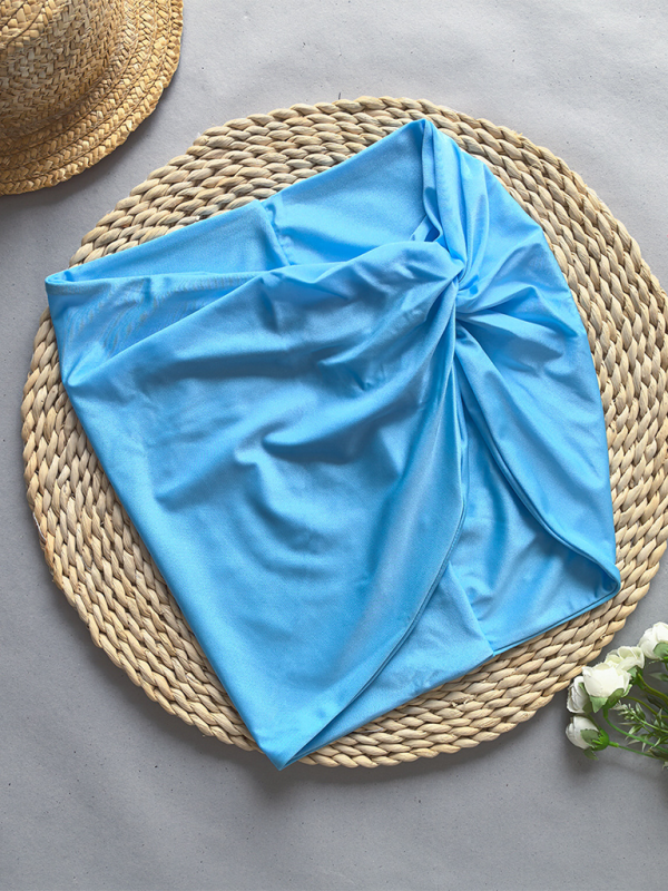 Zweiteiliges Bikini-Set in Unifarbe für Damen