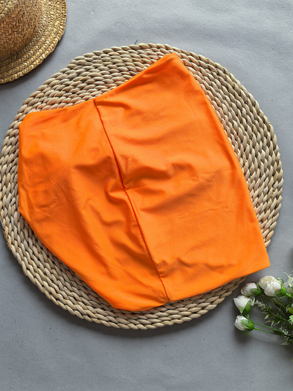 Zweiteiliges Bikini-Set in Unifarbe für Damen