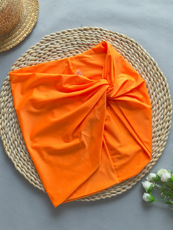 Zweiteiliges Bikini-Set in Unifarbe für Damen