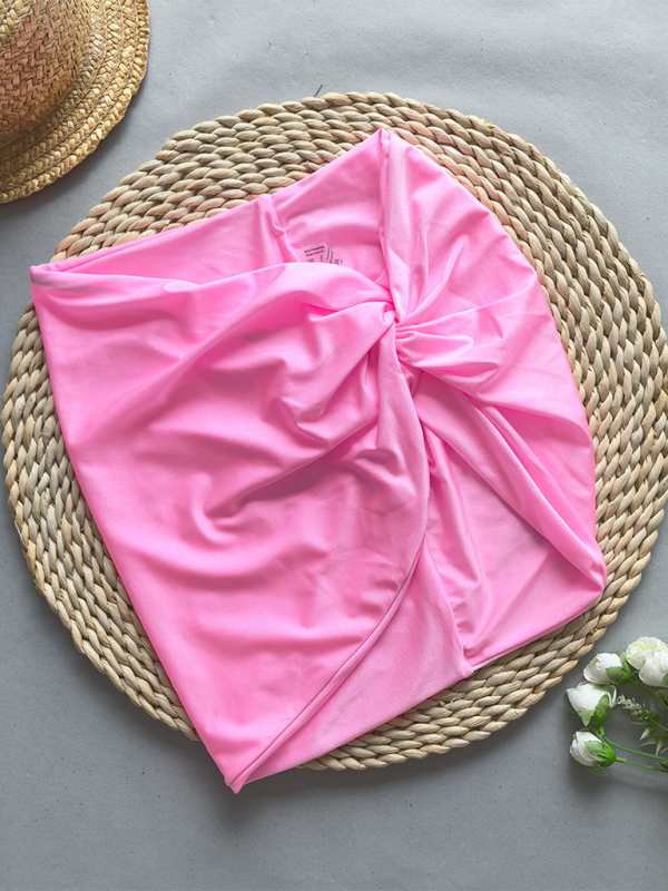 Zweiteiliges Bikini-Set in Unifarbe für Damen