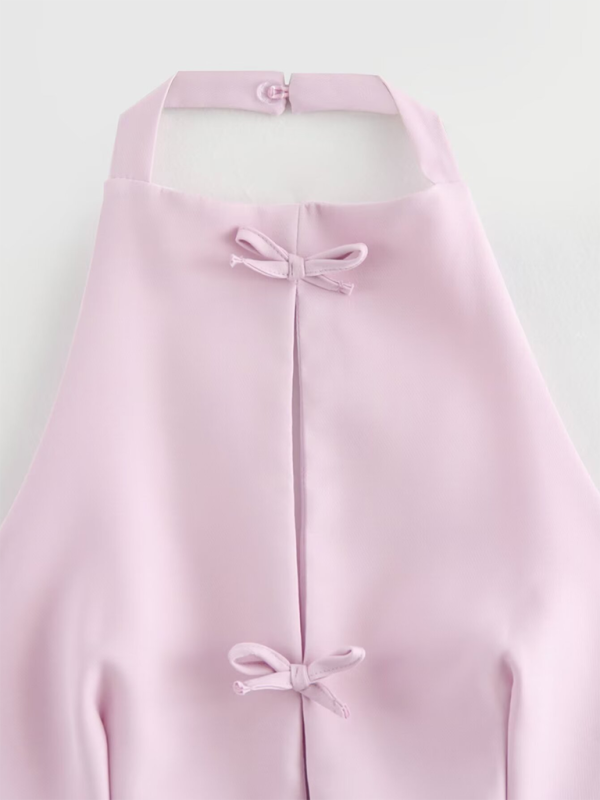 Neues Neckholder-Top aus Stoff mit Schleife