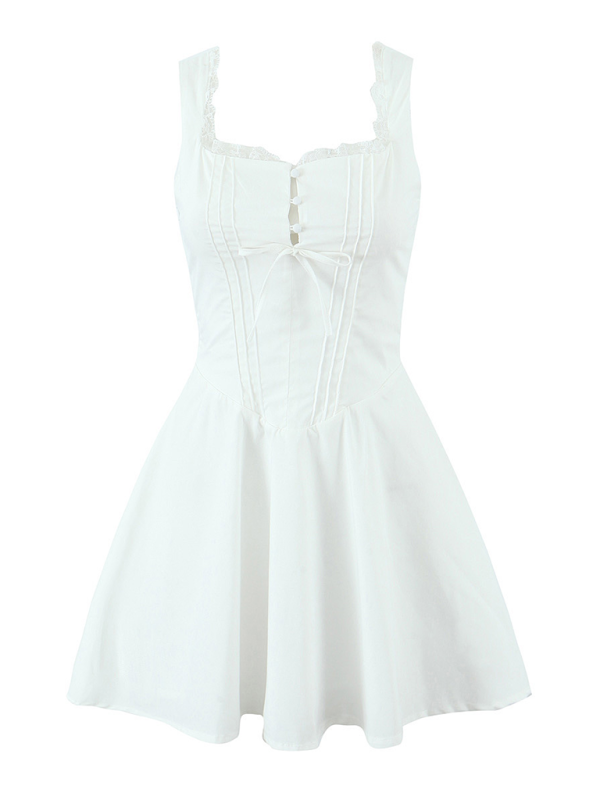 Spitzenkleid mit V-Ausschnitt und Blumenmuster