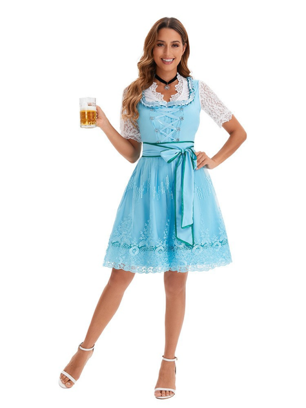 Deutsches Münchner Oktoberfest-Kleidung, bedrucktes Bier-Kleidungskleid für Damen