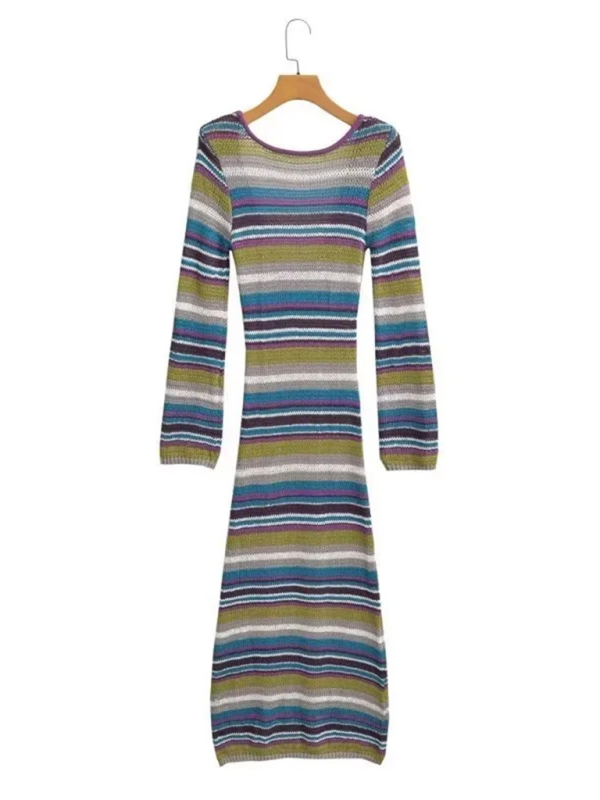Gestreiftes Strickkleid