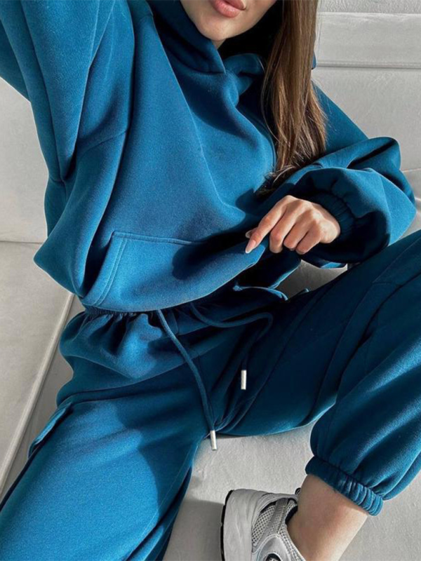 Damen neues modisches, sportliches, lässiges Pullover-Set