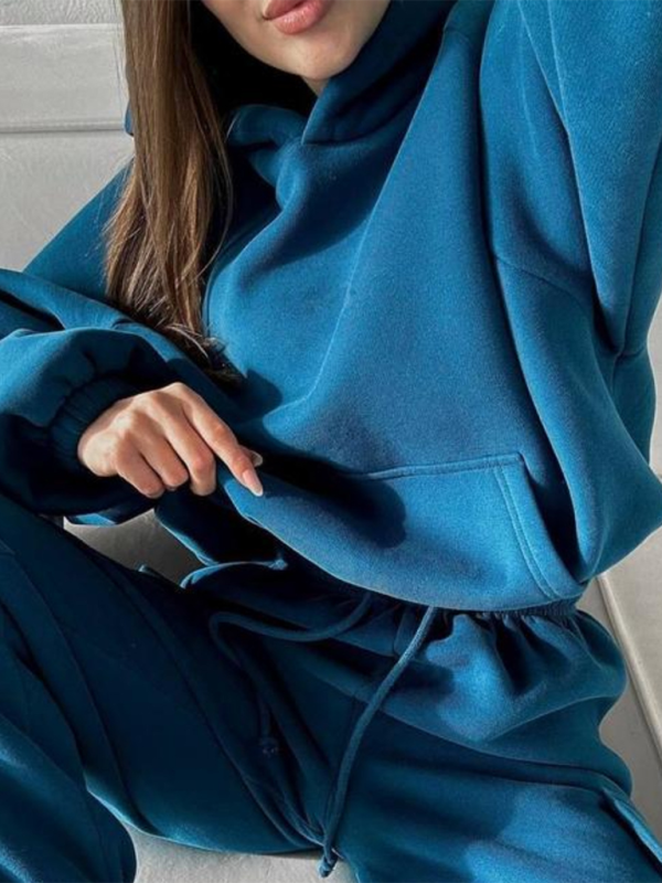 Damen neues modisches, sportliches, lässiges Pullover-Set