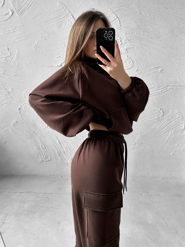 Damen neues modisches, sportliches, lässiges Pullover-Set