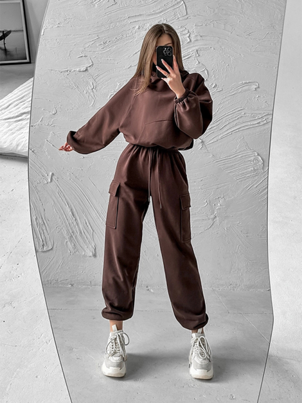 Damen neues modisches, sportliches, lässiges Pullover-Set