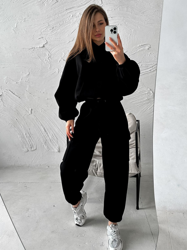 Damen neues modisches, sportliches, lässiges Pullover-Set