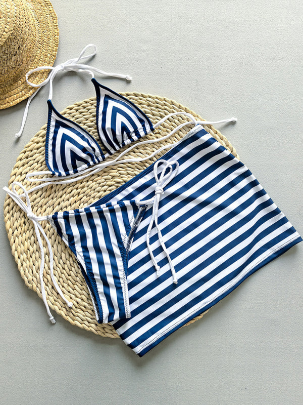 Sexy bikini striped two-piece women&