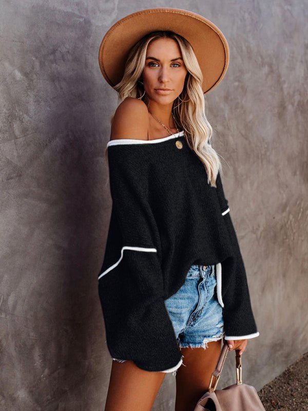 New sweater round neck sweater loose large size fashion women&