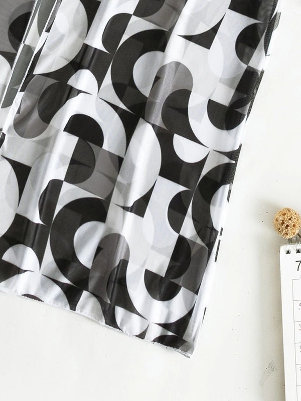 Bikini trois pièces fendu, taille haute, manches longues, chemisier avec cordon de serrage