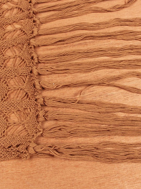 Damen-Bikinioberteil, hohle Spitze, Quaste, Badeanzug, Mantel, Strand, langes Kleid