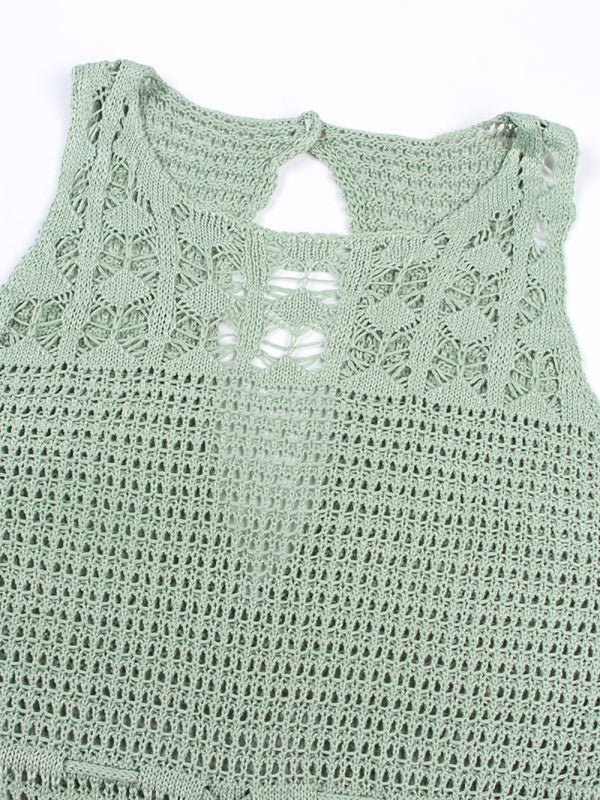 Damen-Bikinioberteil, hohle Spitze, Quaste, Badeanzug, Mantel, Strand, langes Kleid