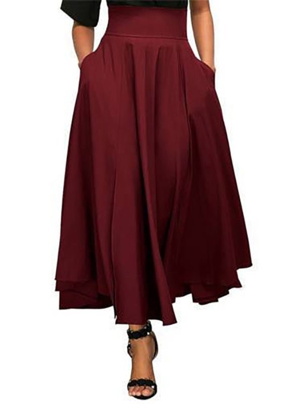 Jupe décontractée taille haute à lacets pour femmes