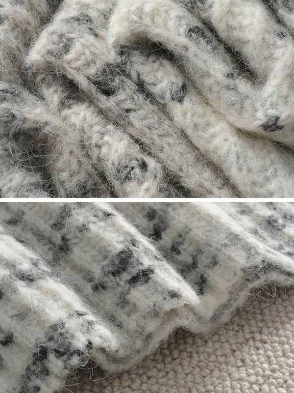 Pull décontracté en tricot à col roulé en laine pour femme