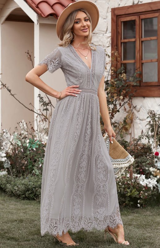 Damen-Maxikleid „Fill Your Heart“ mit Spitze
