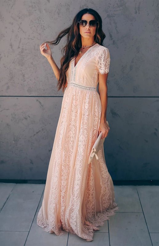 Damen-Maxikleid „Fill Your Heart“ mit Spitze
