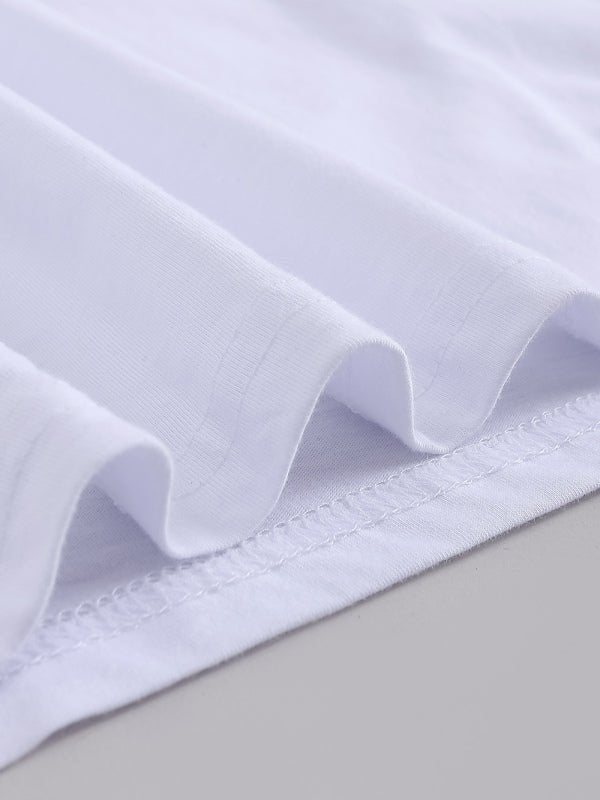 T-shirt tricoté à manches courtes et col rond pour femme