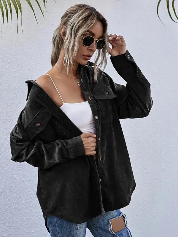 Women’s Solid Color Corduroy So Stoked Top