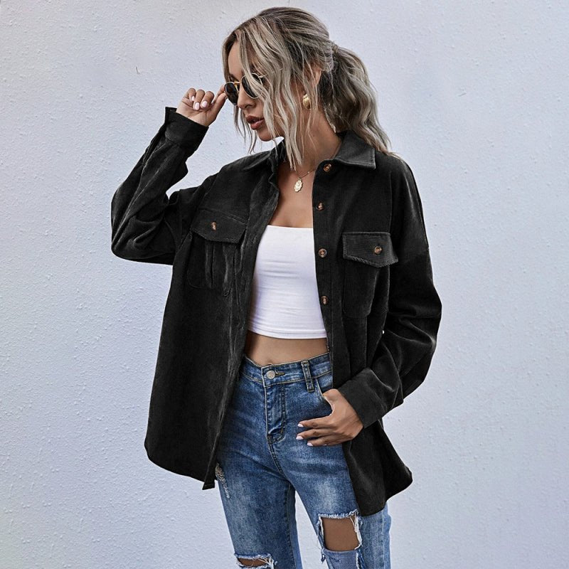 Women’s Solid Color Corduroy So Stoked Top