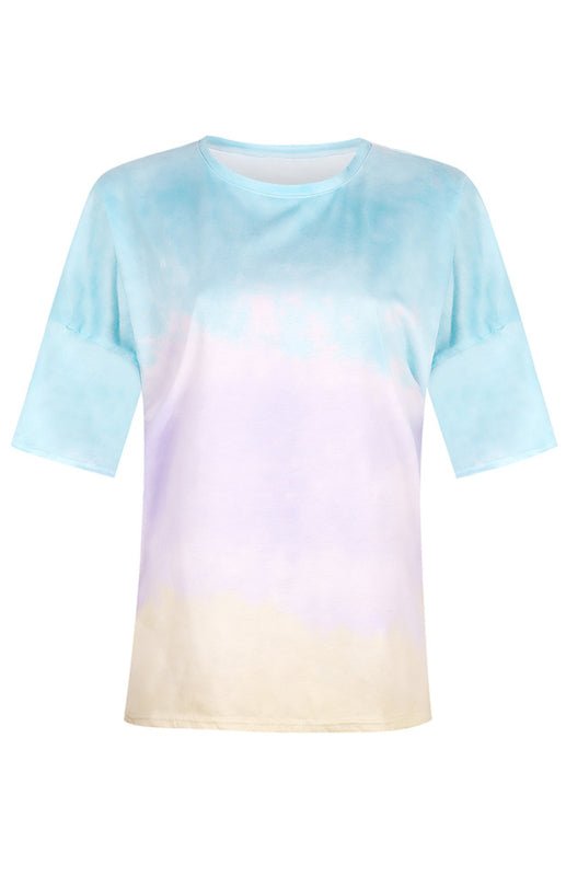Loses T-Shirt mit Tie-Dye-Farbverlaufsdruck für Damen