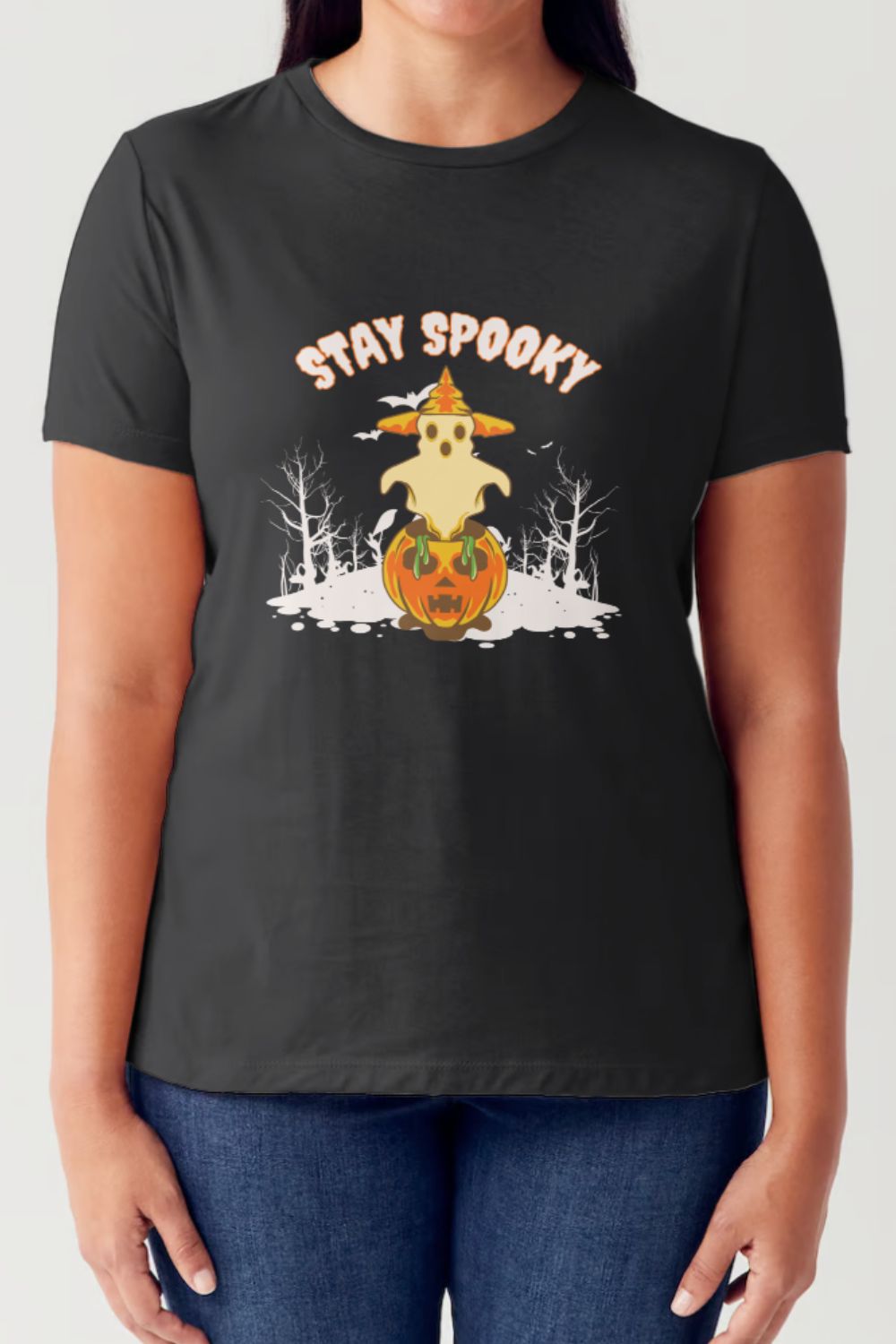 Simply Love Full Size STAY SPOOKY Graphic Round Neck Short Sleeve Tubular T-Shirt