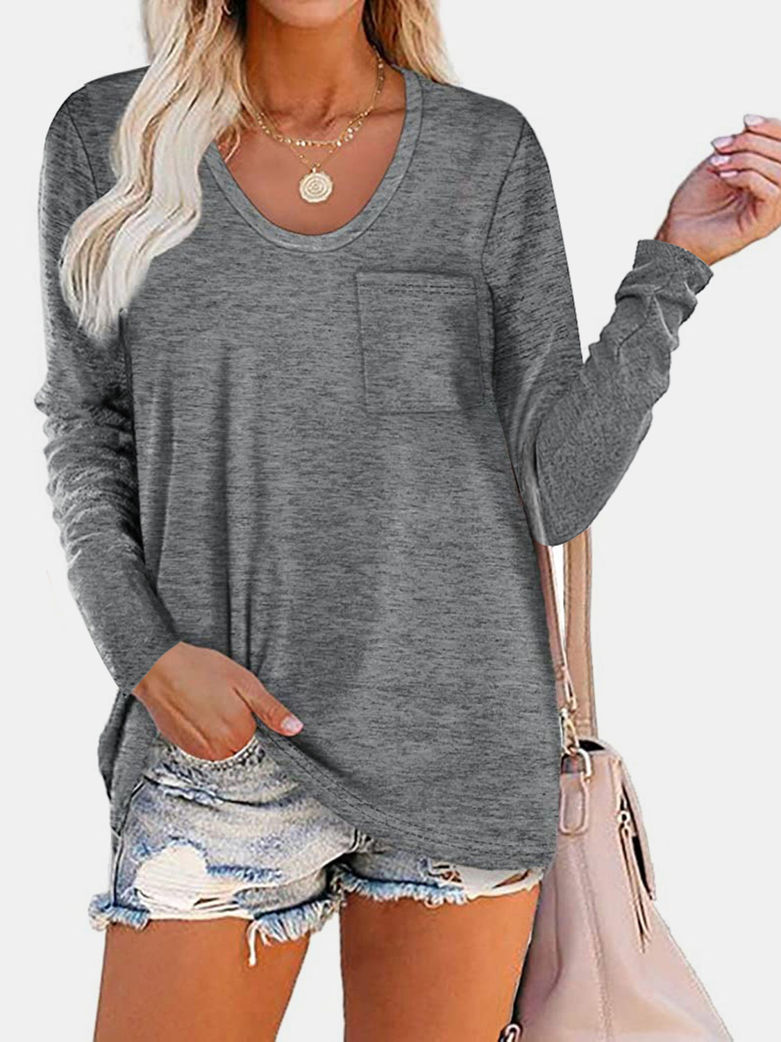 Round Neck Long Sleeve T-Shirt