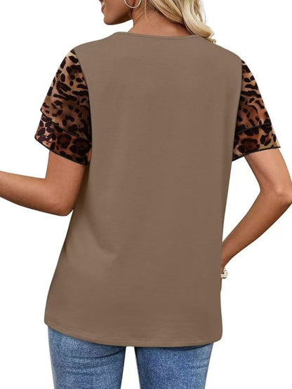 Layered Short Sleeve Round Neck T-Shirt
