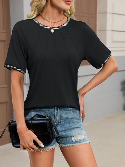 Contrast Trim Short Sleeve T-Shirt