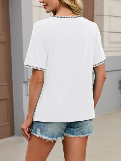 Contrast Trim Short Sleeve T-Shirt