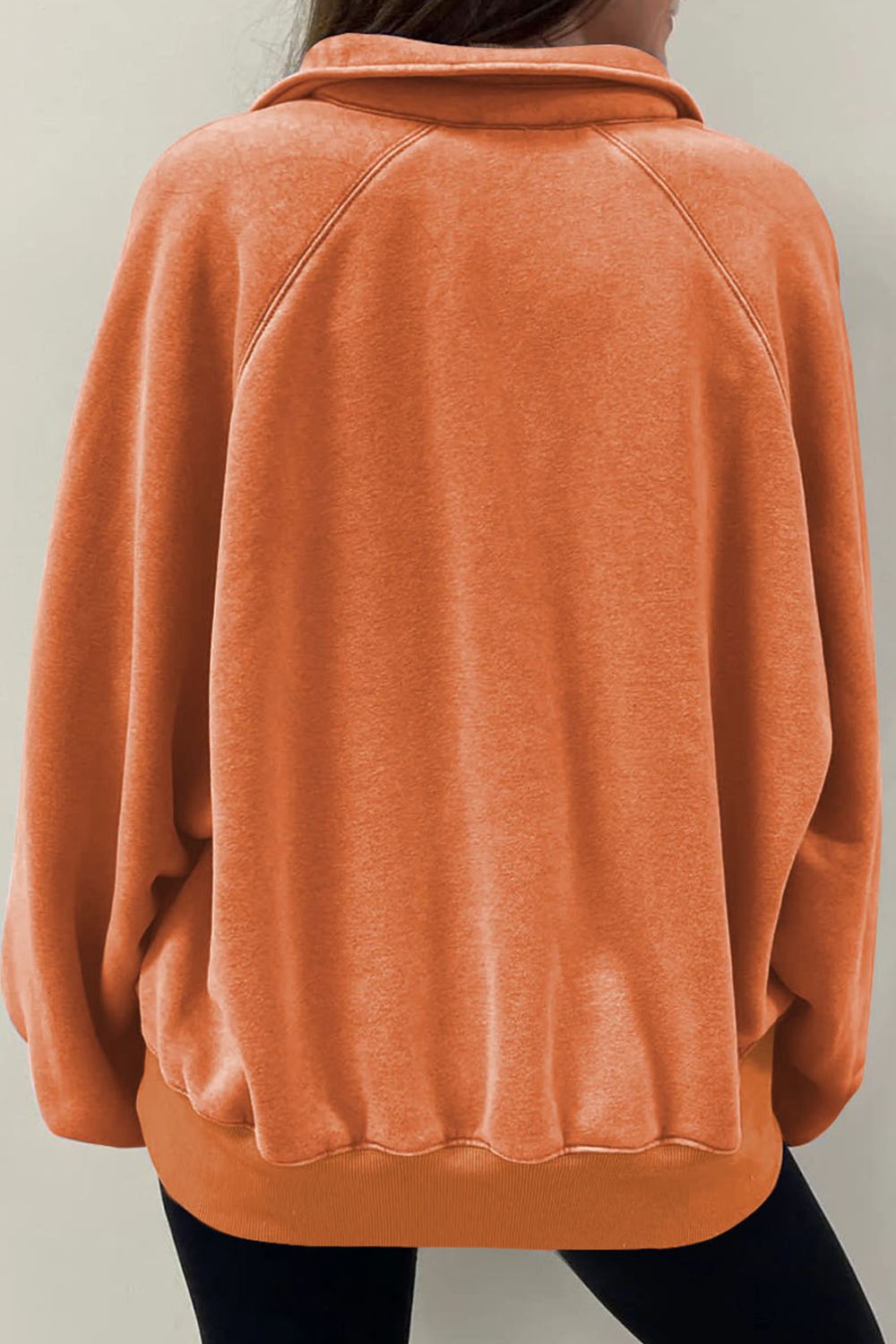 Half Snap Long Sleeve Sweatshirt