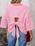 Striped Back Bow Tie T-Shirt