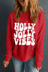 Red sweatshirt with &