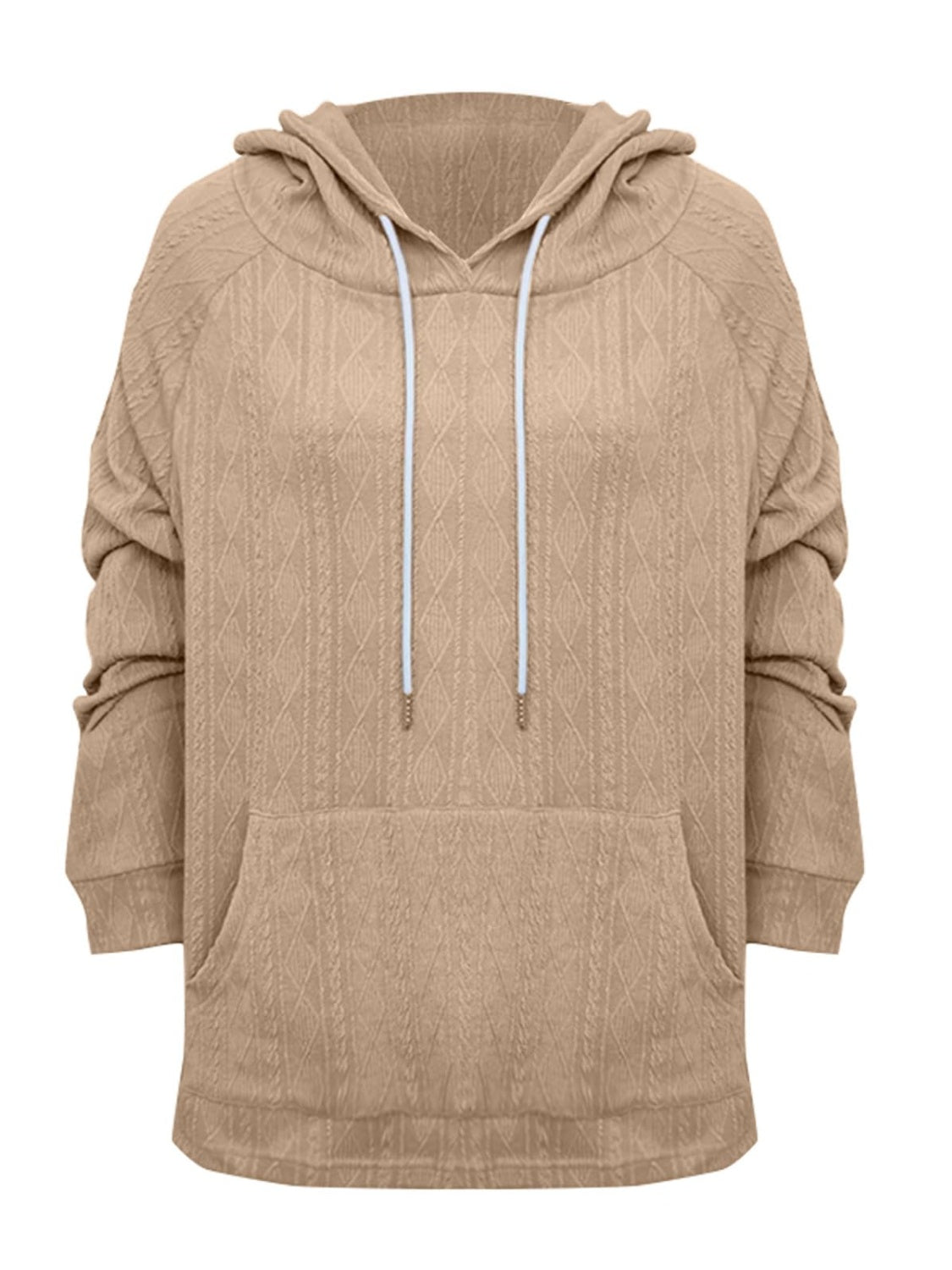 Full Size Drawstring Long Sleeve Hoodie