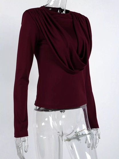 Ruched Long Sleeve T-Shirt