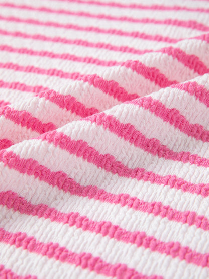 Striped V-Neck Casual T-Shirt
