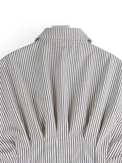 Striped Cinched Waist Shirt
