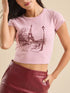 Graphic Round Neck Crop T-Shirt